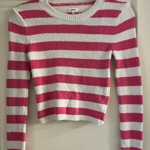 Pink and white striped shirt